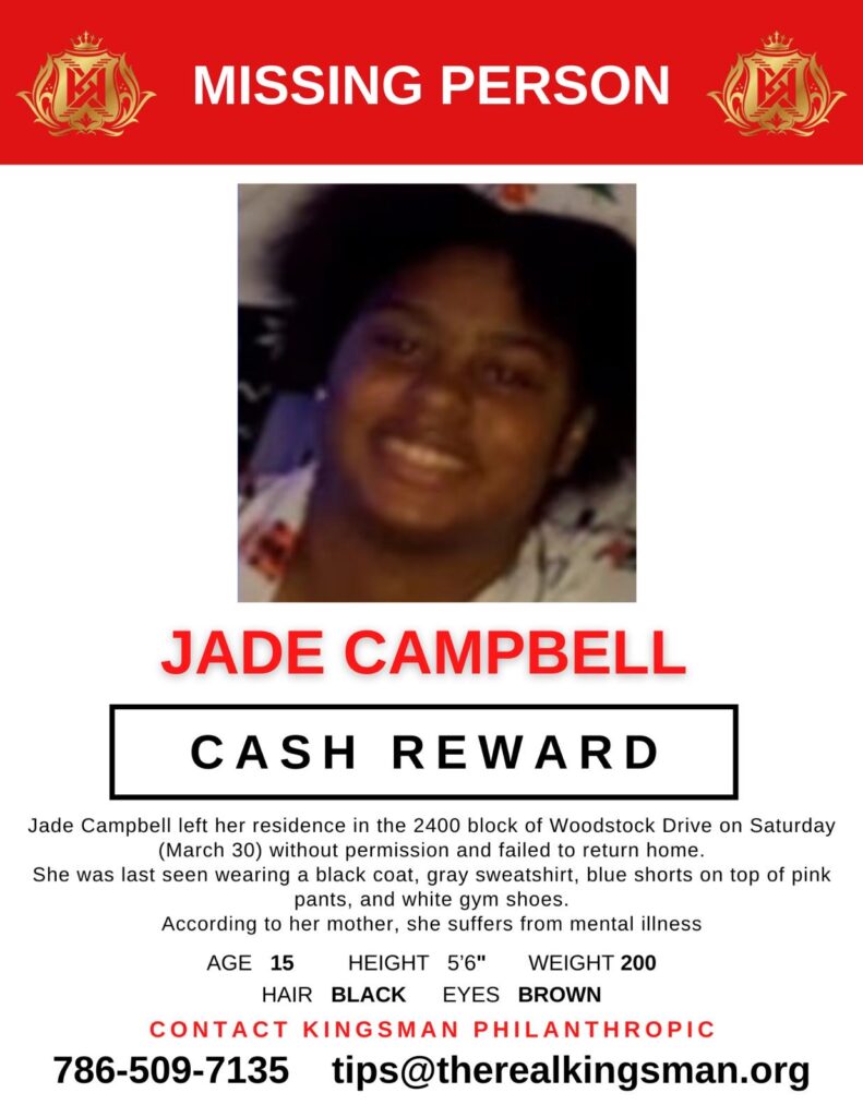 Jade Campbell Missing Detroit MI