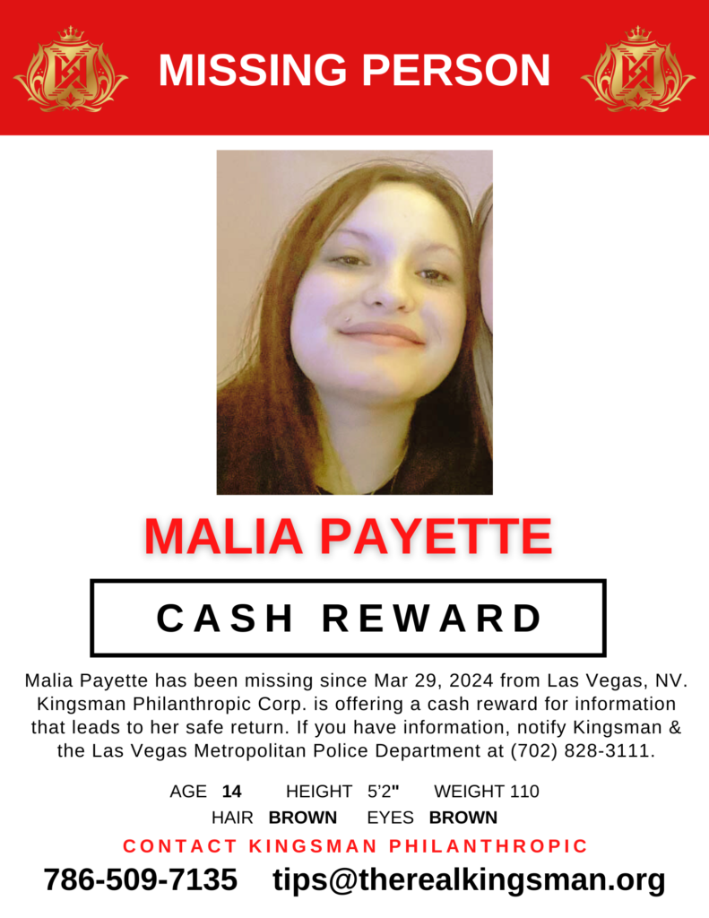 Malia Payette Missing Person Las Vegas NV